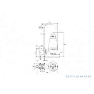 Насос канализационный GRUNDFOS SEV.80.100.110.A.2.51D