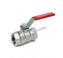 Кран шаровой латунь хром R250D Ду 80 Ру28 ВР рычаг красный Giacomini R250X010