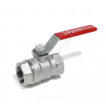 Кран шаровой латунь хром R250D Ду 80 Ру28 ВР рычаг красный Giacomini R250X010