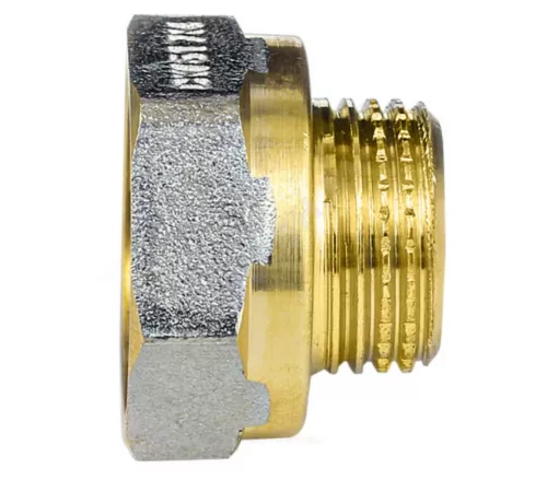 Переход латунь никель реборда Ду 15х10 (1/2"х3/8") ВР/НР 9021 ГОСТ 32585-2013 Aquasfera 9021-10