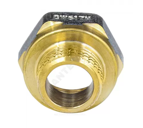 Переход латунь никель реборда Ду 15х10 (1/2"х3/8") ВР/НР 9021 ГОСТ 32585-2013 Aquasfera 9021-10