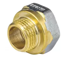 Переход латунь никель реборда Ду 15х10 (1/2"х3/8") ВР/НР 9021 ГОСТ 32585-2013 Aquasfera 9021-10