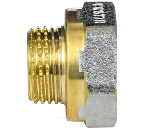 Переход латунь никель реборда Ду 15х10 (1/2"х3/8") ВР/НР 9021 ГОСТ 32585-2013 Aquasfera 9021-10