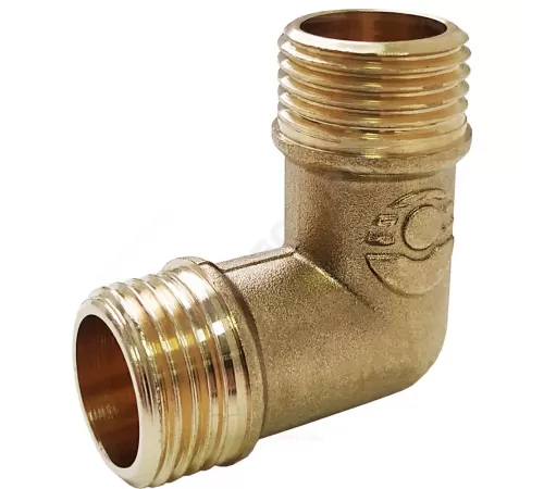 Угольник латунь Ду 20 (3/4") НР/НР VALFEX VF.093.L.034