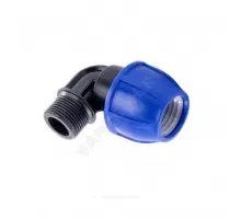 Отвод компрессионный ПЭ Дн 63х1 1/4"х90гр НР Ру10 RTP (РосТурПласт) 22064