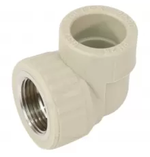 Угольник PP-R комбинированный серый Дн 25х3/4" ВР VALFEX 10125025Г