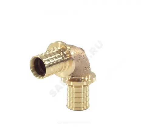 Угольник для PE-X труб аксиальный бронза Дн 20х90гр RAUTITAN PLATINUM RX Rehau 13777021001