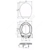 Сиденье для унитаза Серия К белое полипропилен универсальное Орио К-01