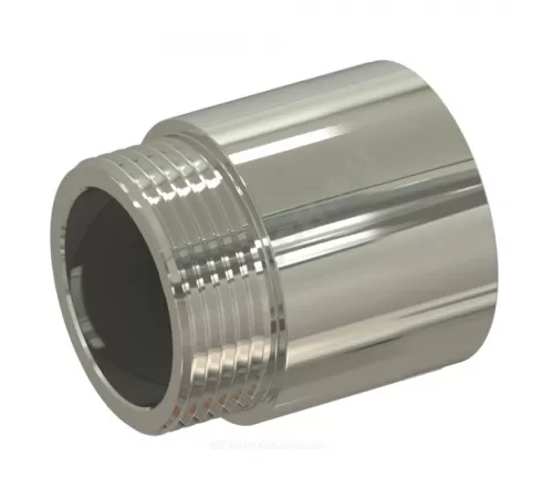 Удлинитель латунь никель переходной Ду 15х20 (1/2"х3/4") L=20мм ВР/НР RTP (РосТурПласт) 28519 Удлинитель латунь никель переходной Ду 15х20 (1/2"х3/4") L=20мм ВР/НР RTP (РосТурПласт) 28519
