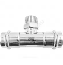 Тройник сталь нерж AISI 304 Дн 15х1/2"х15 пресс/НР SantechSystems