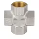 Крест латунь никель Ду 25 (1") ВР/ВР 9011 ГОСТ 32585-2013 Aquasfera 9011-03