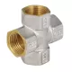 Крест латунь никель Ду 25 (1") ВР/ВР 9011 ГОСТ 32585-2013 Aquasfera 9011-03