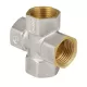 Крест латунь никель Ду 25 (1") ВР/ВР 9011 ГОСТ 32585-2013 Aquasfera 9011-03