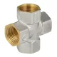 Крест латунь никель Ду 25 (1") ВР/ВР 9011 ГОСТ 32585-2013 Aquasfera 9011-03