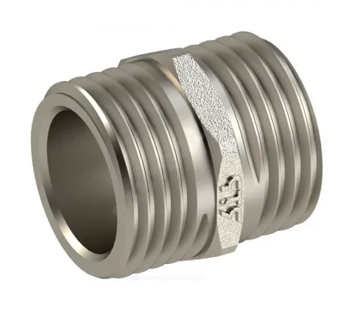 Ниппель латунь никель Ду 40 (1 1/2") НР RTP (РосТурПласт) 29282 Ниппель латунь никель Ду 40 (1 1/2") НР RTP (РосТурПласт) 29282